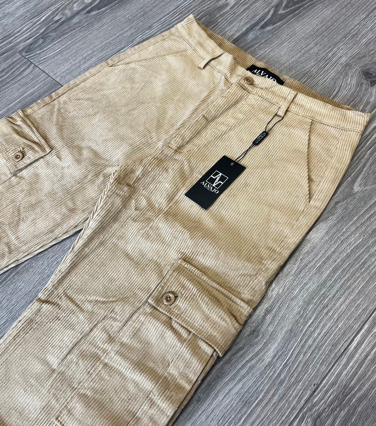 Sand Corduroy Baggy Cargos