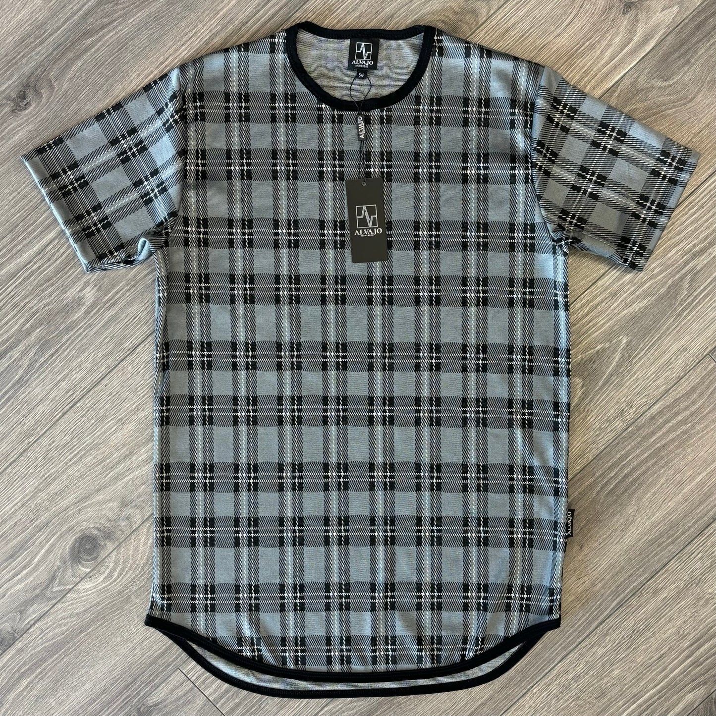 Silver Plaid Tee