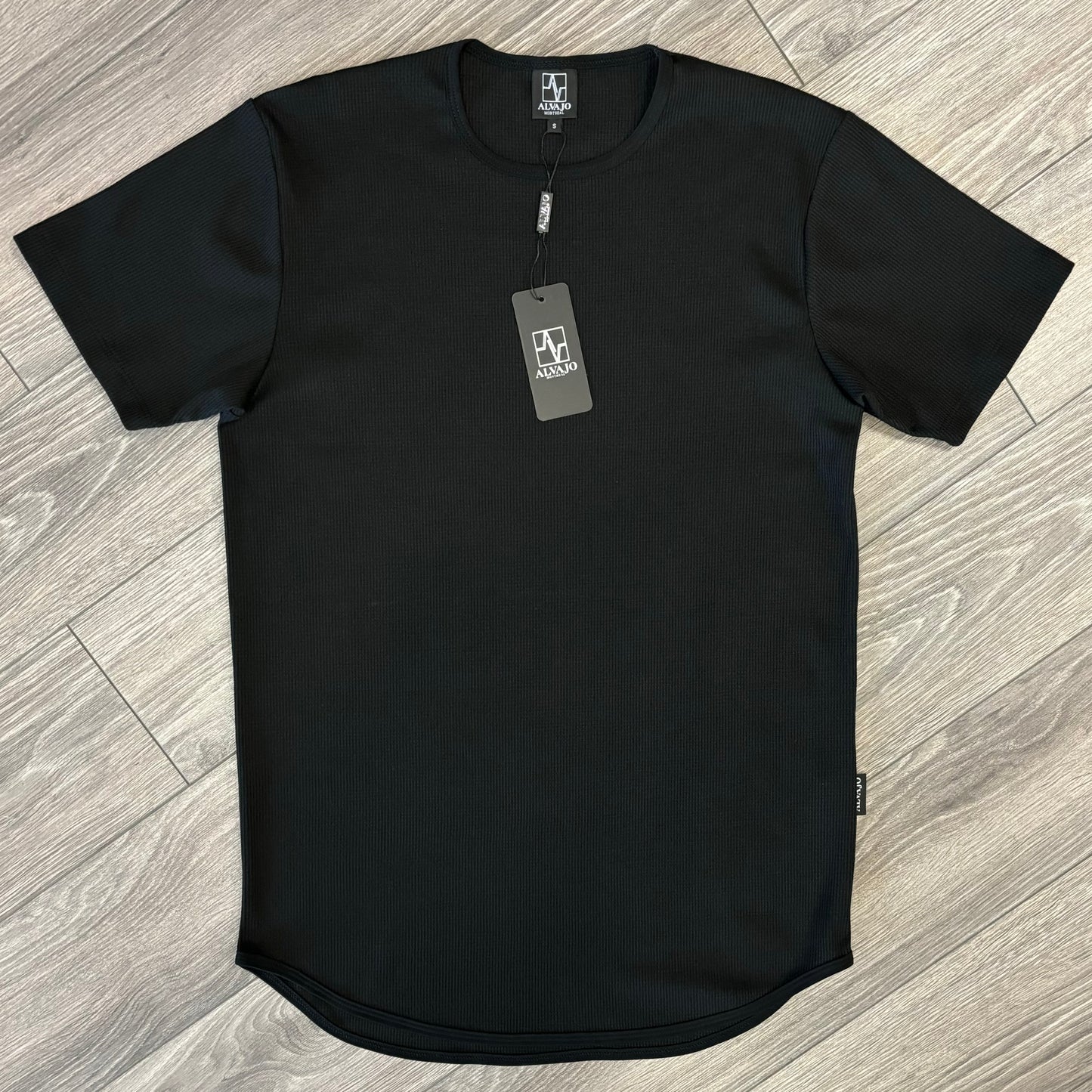 Black Waffle Tee