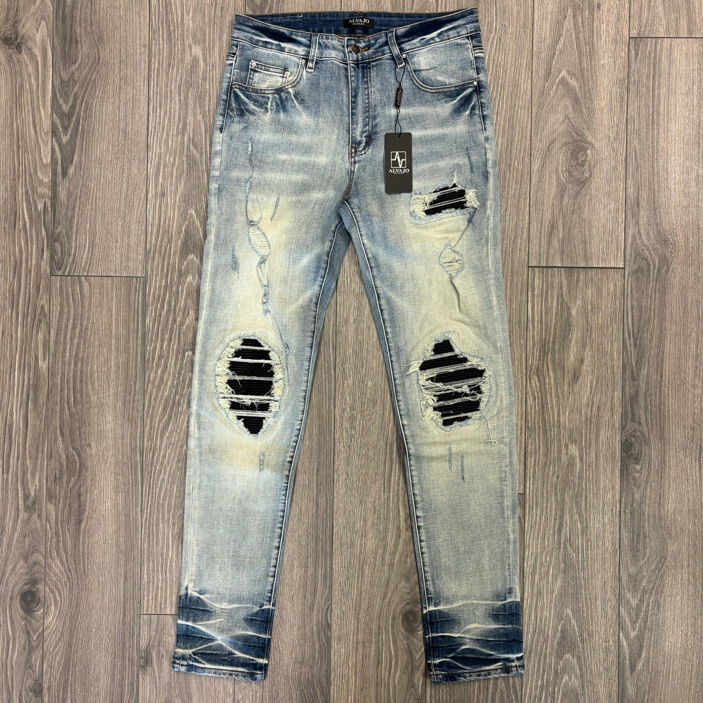 Distressed Light Blue Denim