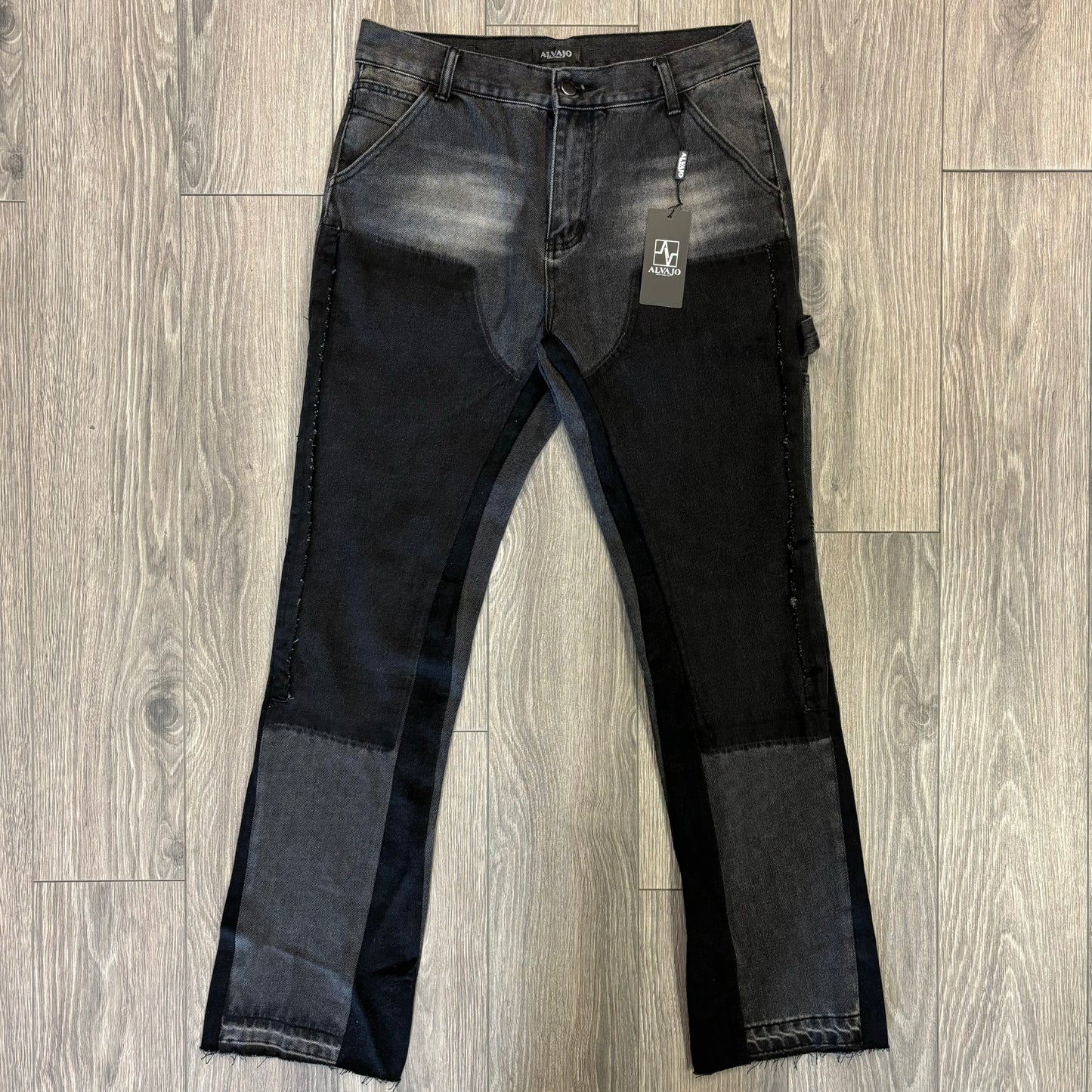 Grey Carpenter Flare Denim