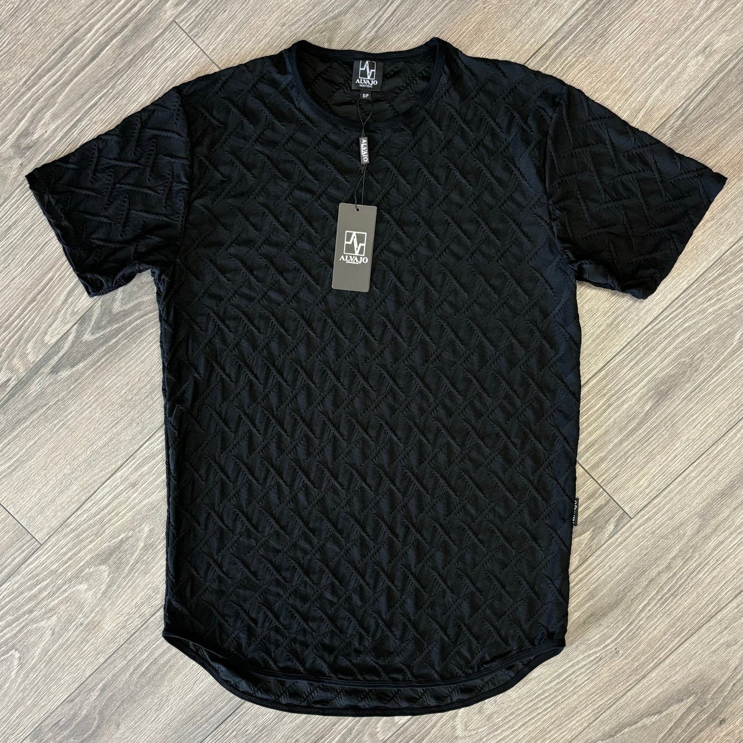 Black Quilt Tee