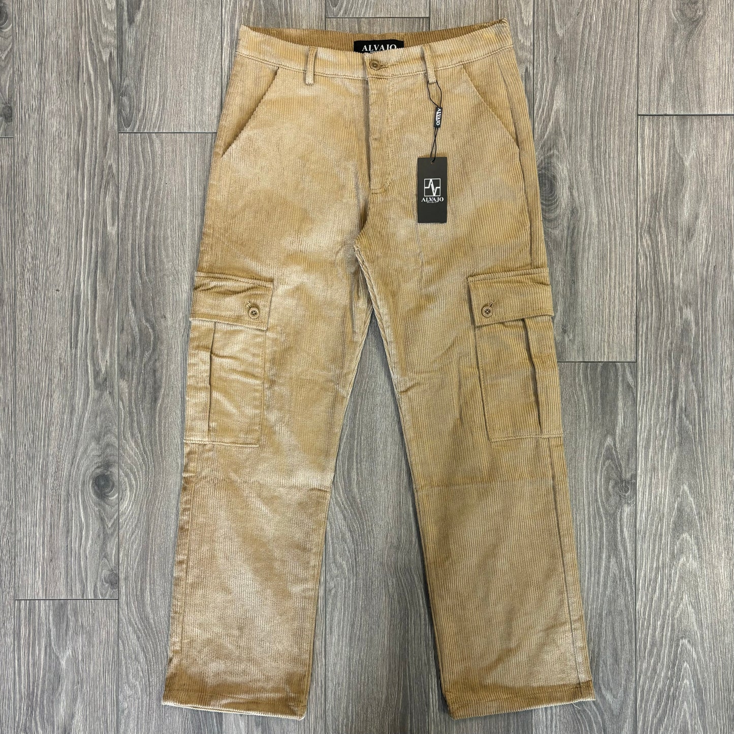Sand Corduroy Baggy Cargos