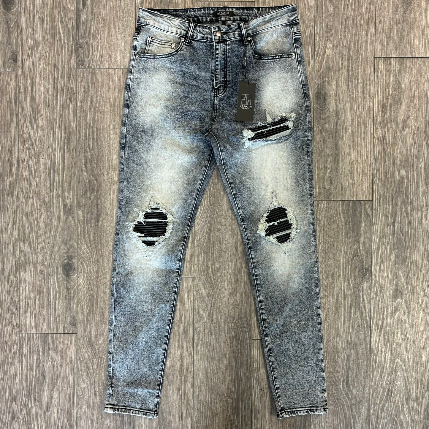 Distressed Acid Wash Denim