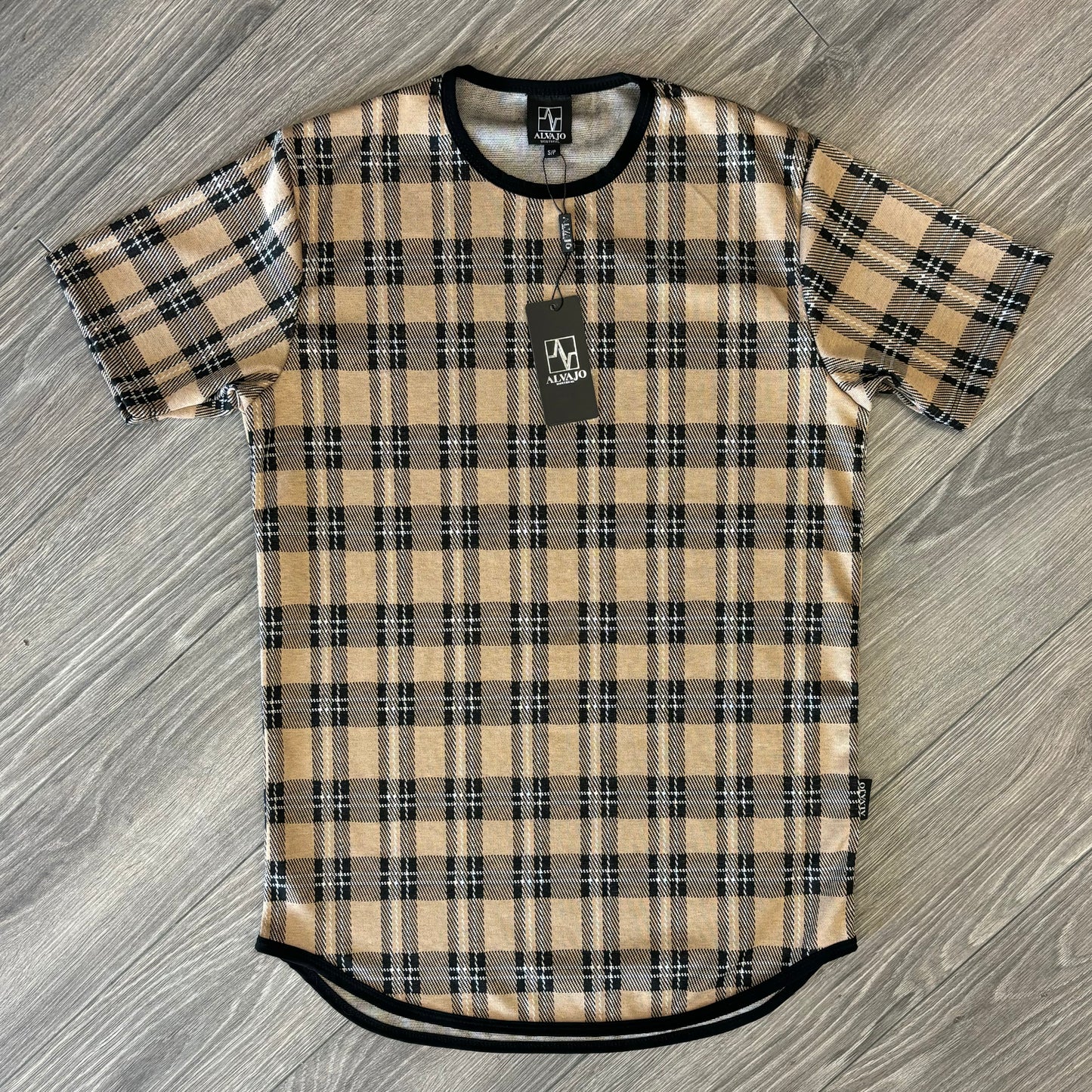 Sand Plaid Tee