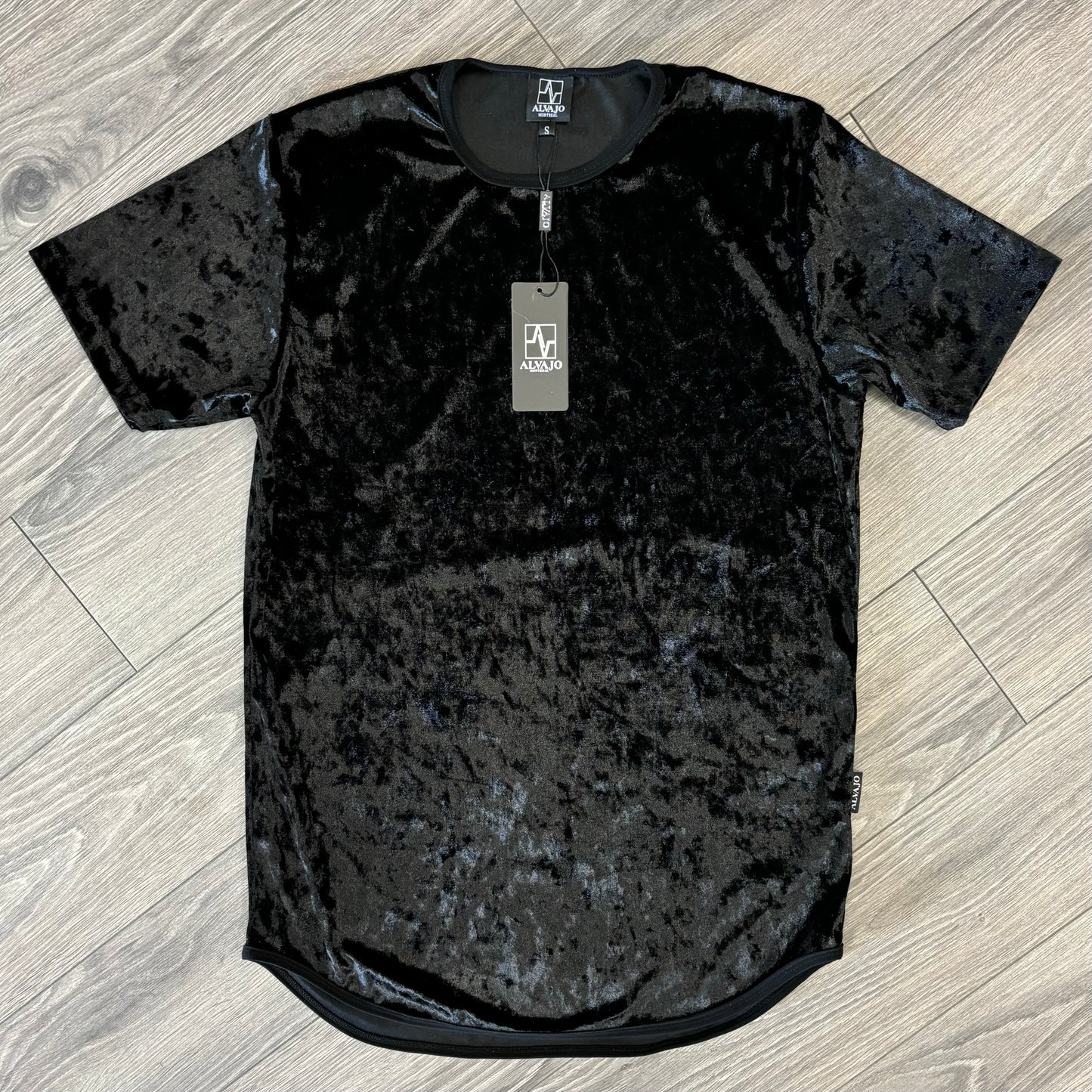 Black Crush Velvet Tee