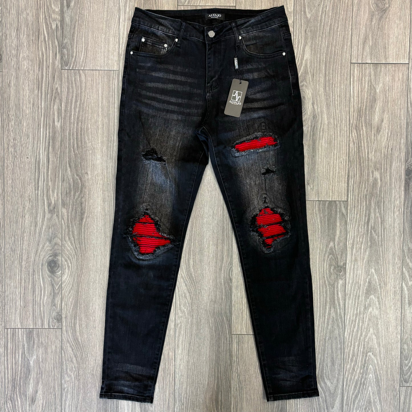 Distressed Vintage Black Denim