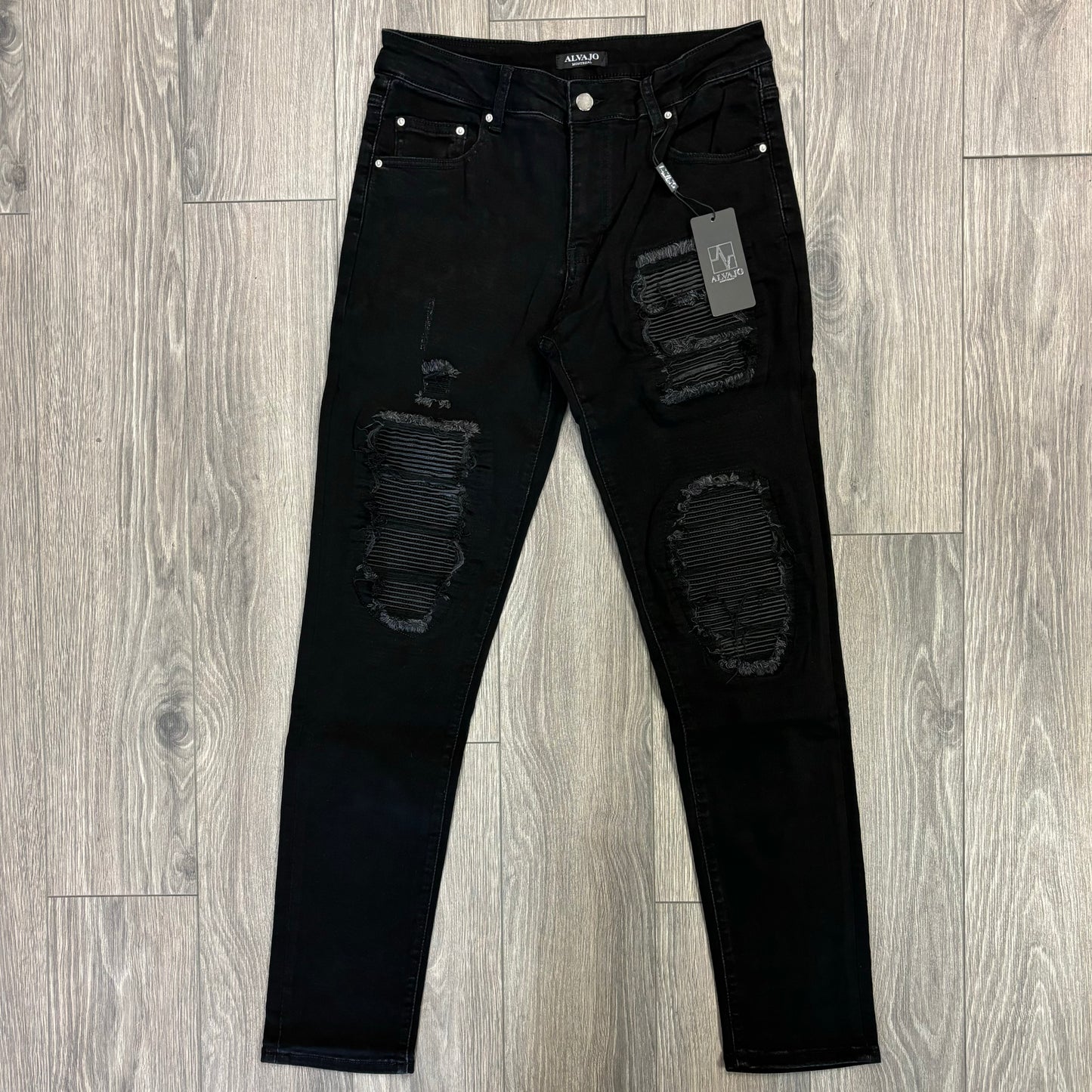 Distressed Onyx Denim