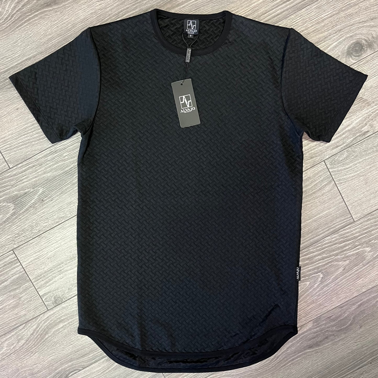 Black Crisscross Quilt Tee