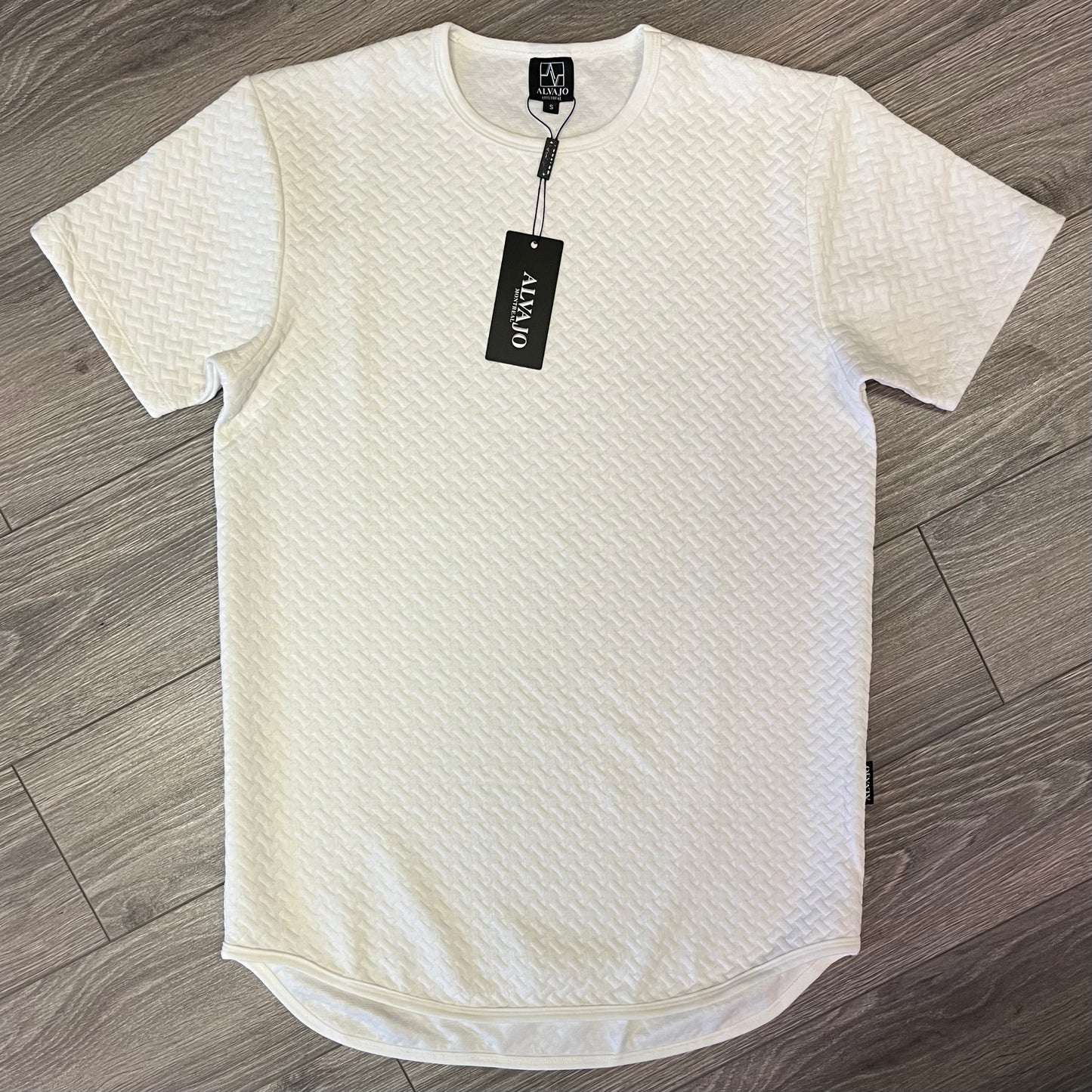 White Crisscross Quilt Tee