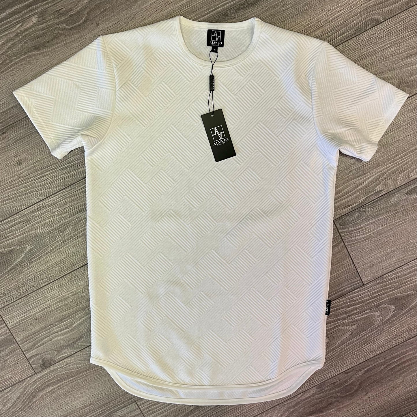 White Tetris Quilt Tee
