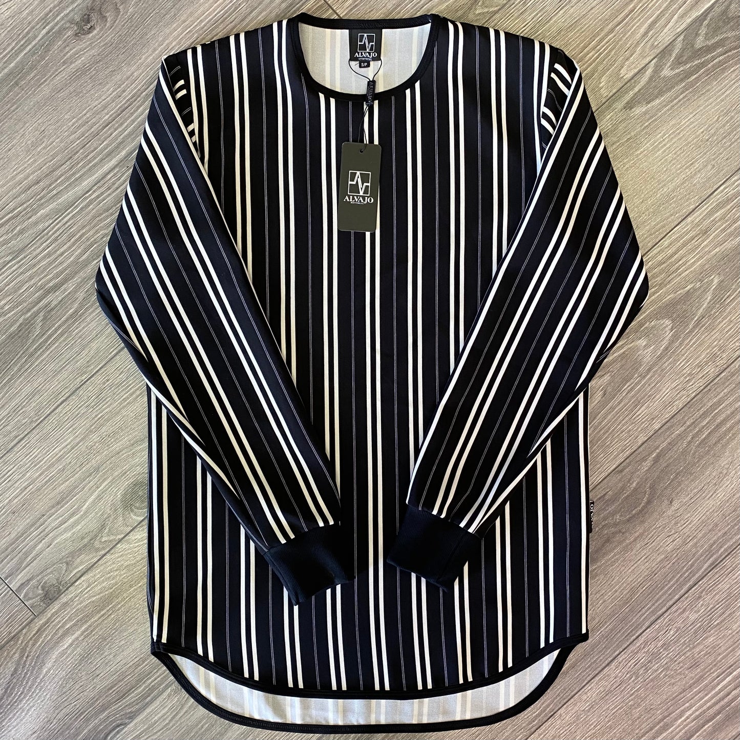 Striped Down Crew