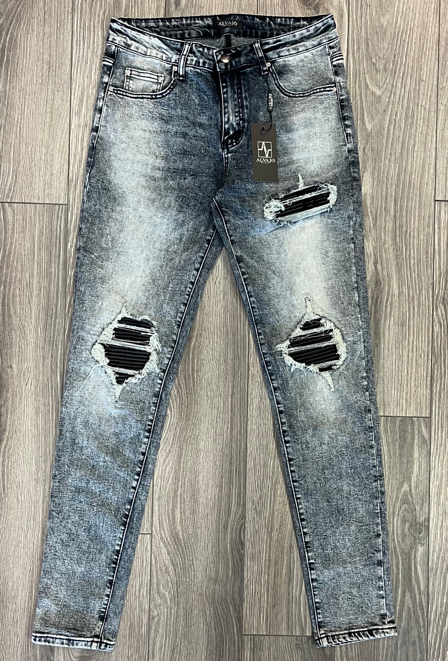 Distressed Acid Wash Denim