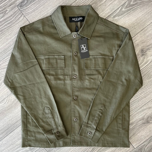 Olive Twill Overshirt