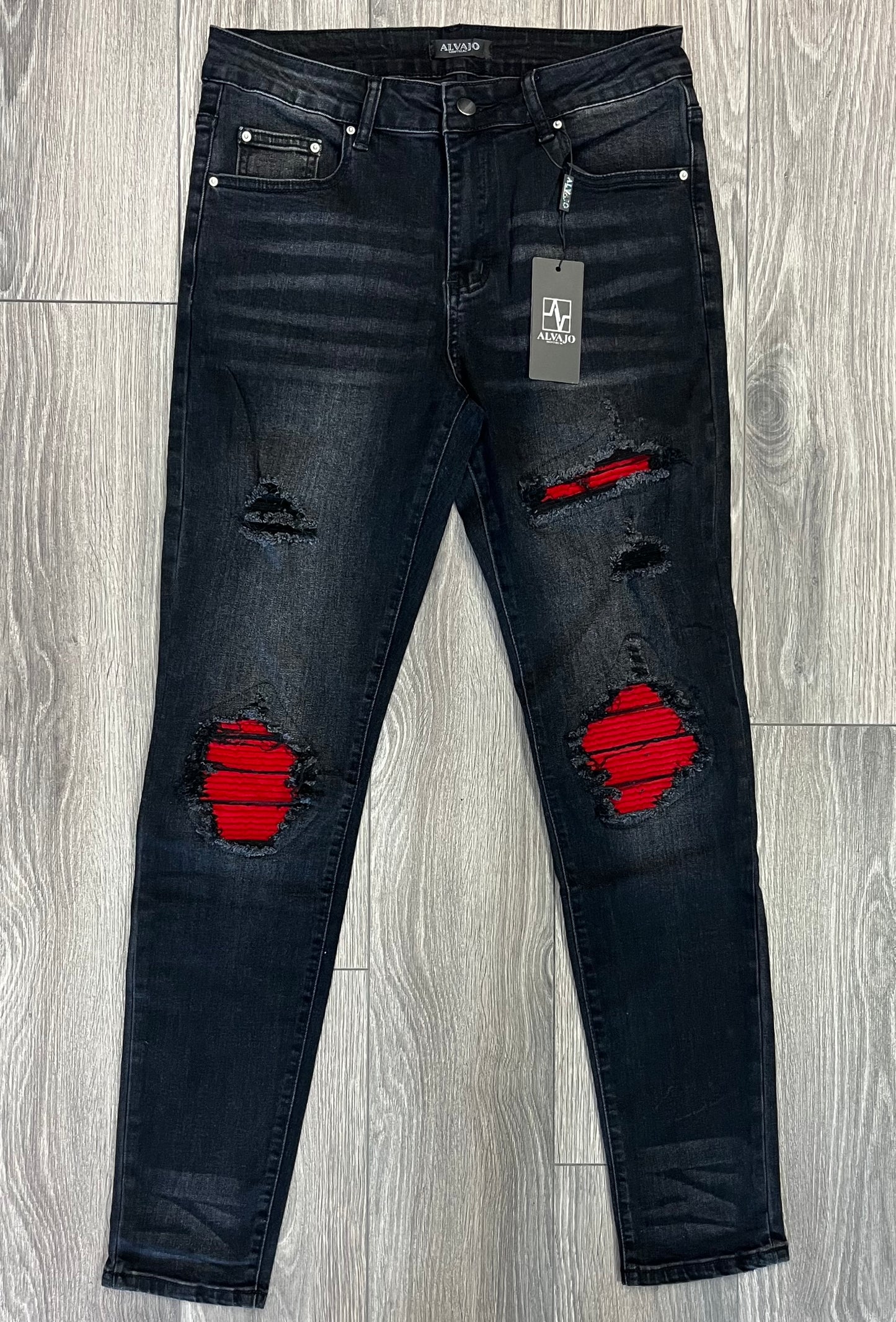 Distressed Vintage Black Denim