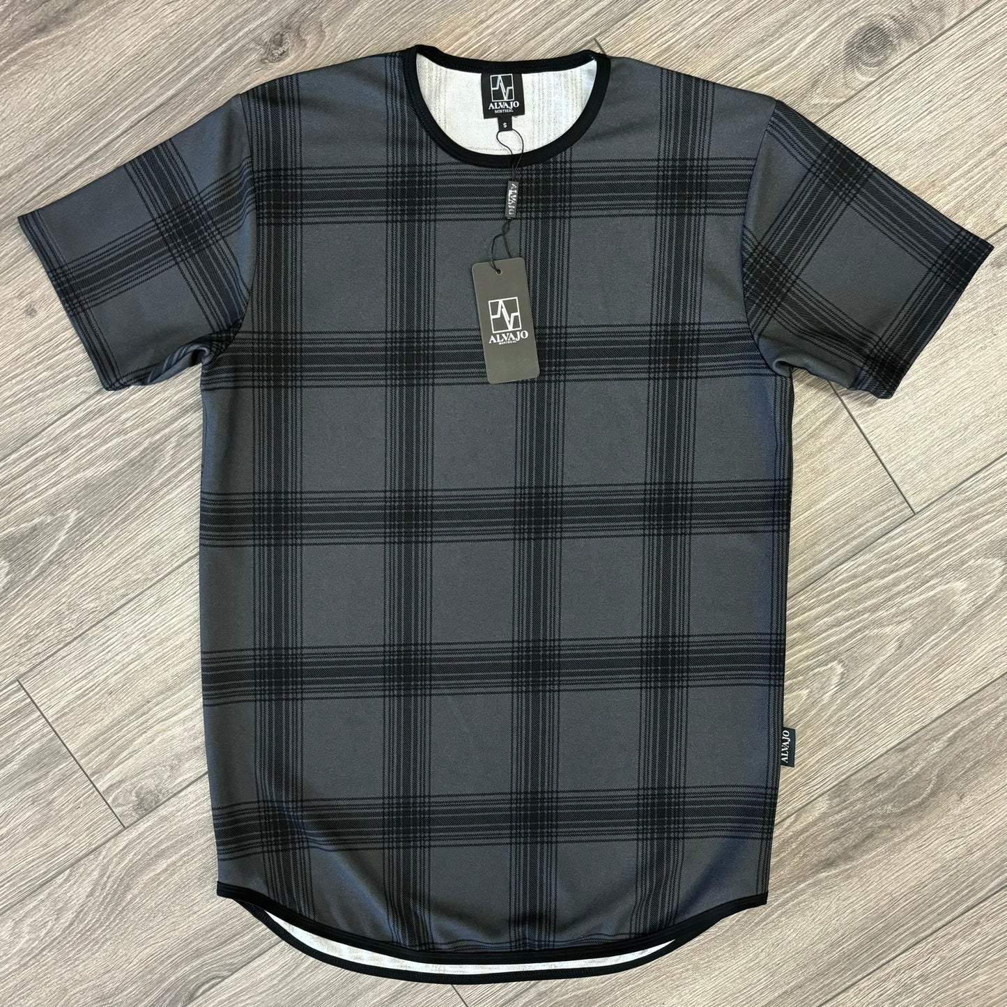 Charcoal Plaid Tee