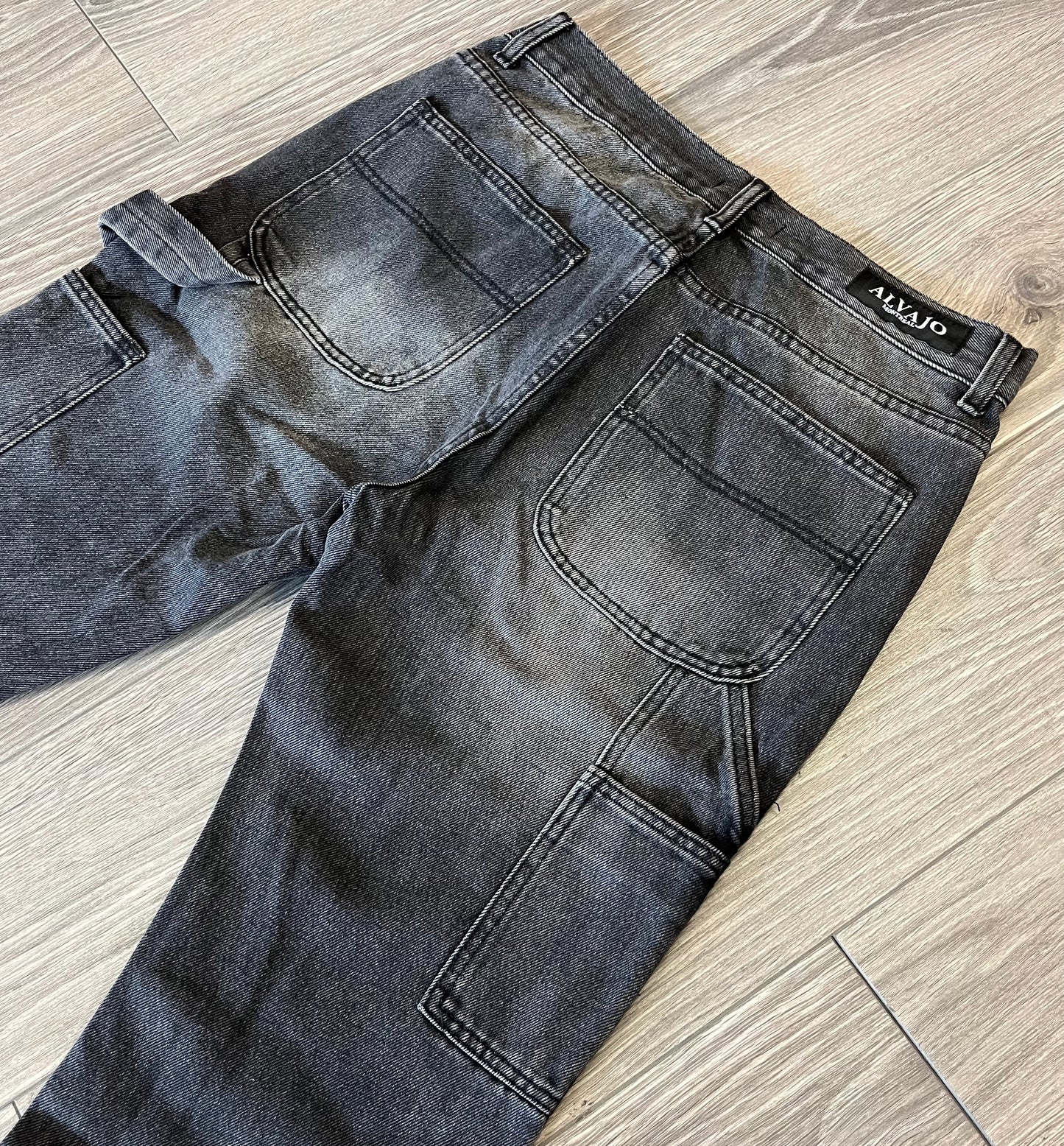 Grey Carpenter Flare Denim