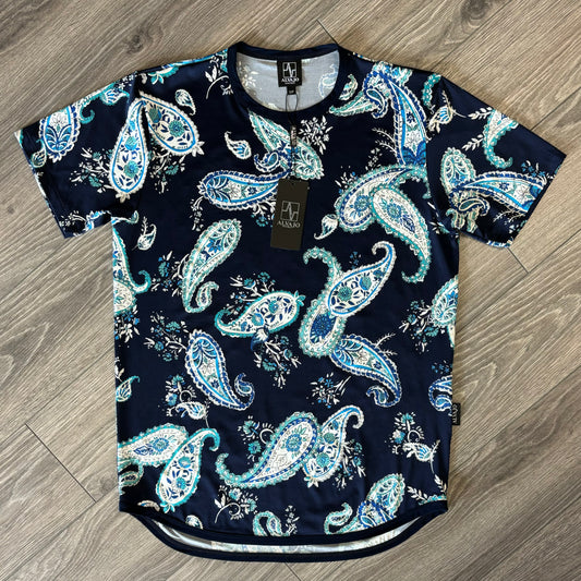 Blue Paisley tee