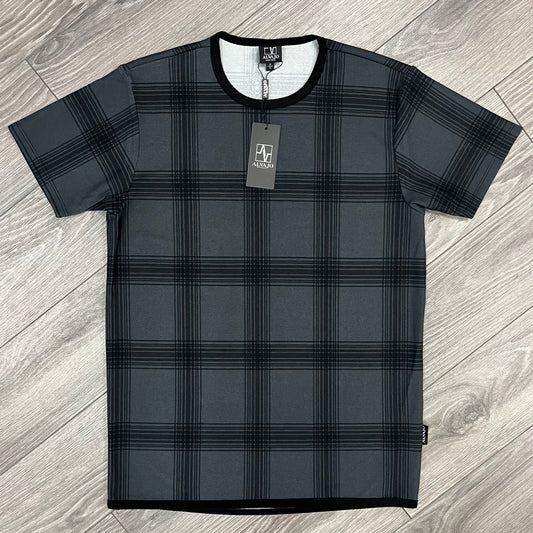 Charcoal Plaid Tee