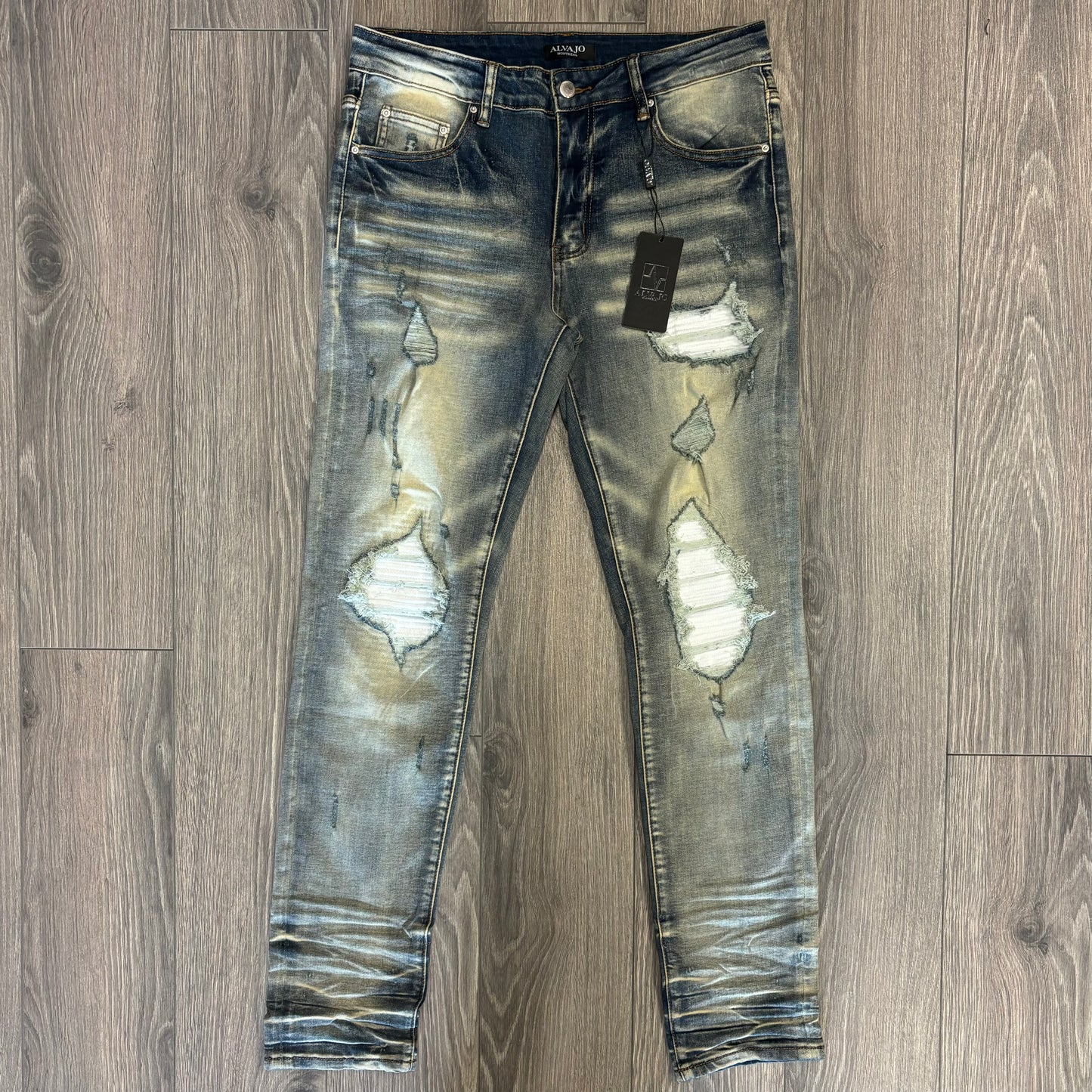 Distressed Stone Denim
