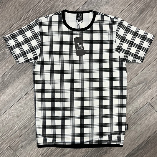 B&W Plaid Tee