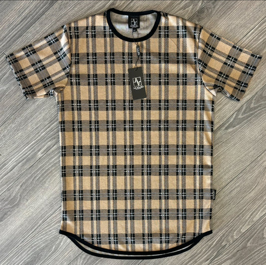 Sand Plaid Tee
