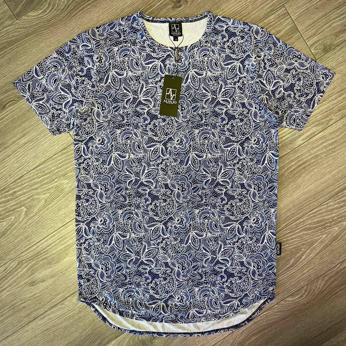 Blue Floral Paisley Tee