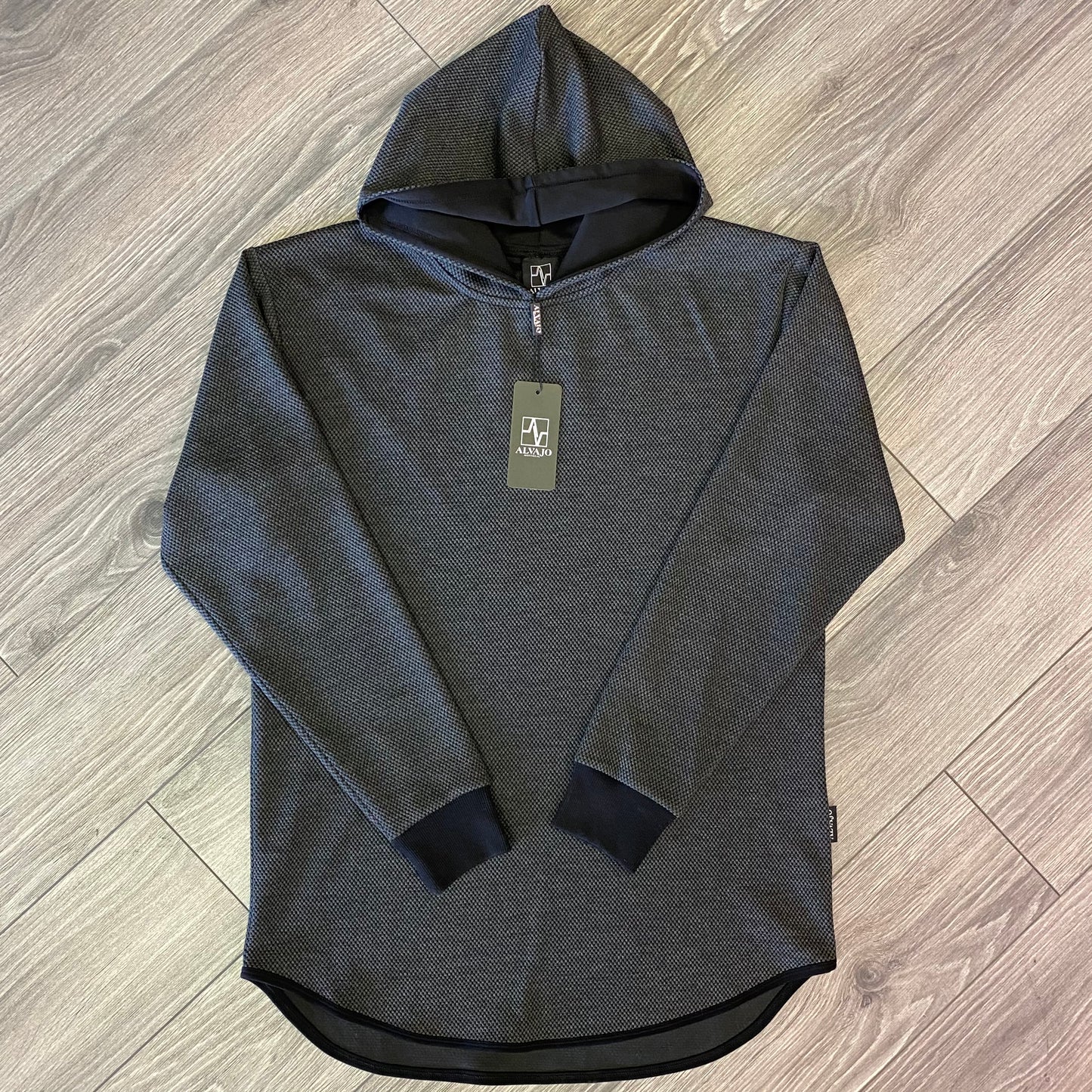Charcoal Quilt Hoodie